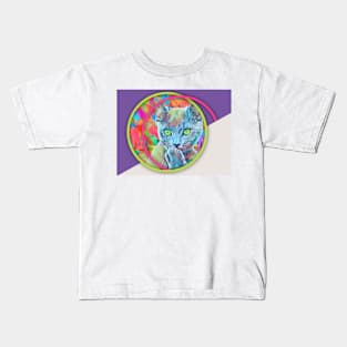 Cat in circle Kids T-Shirt